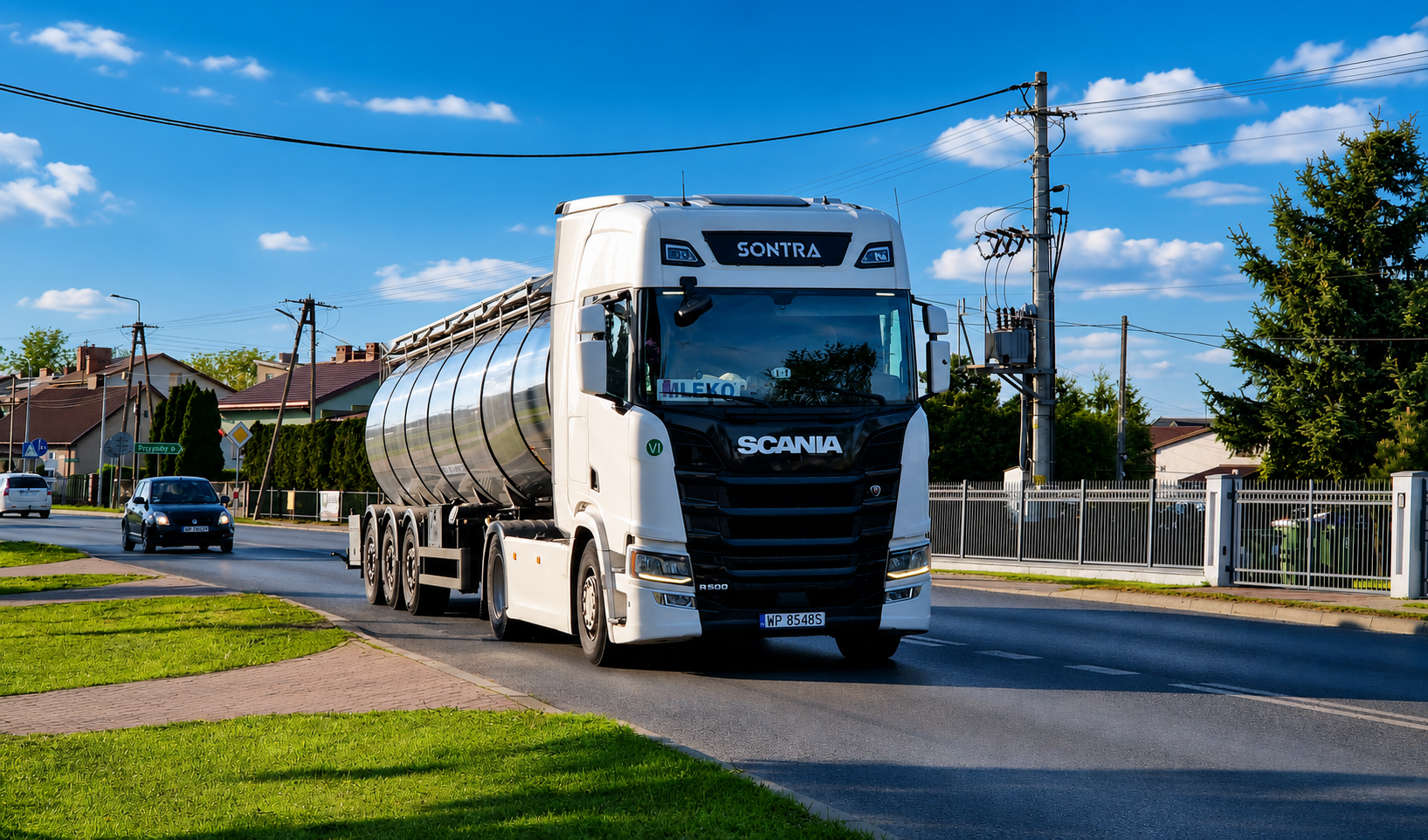 Scania SONTRA MLEKO w trasie